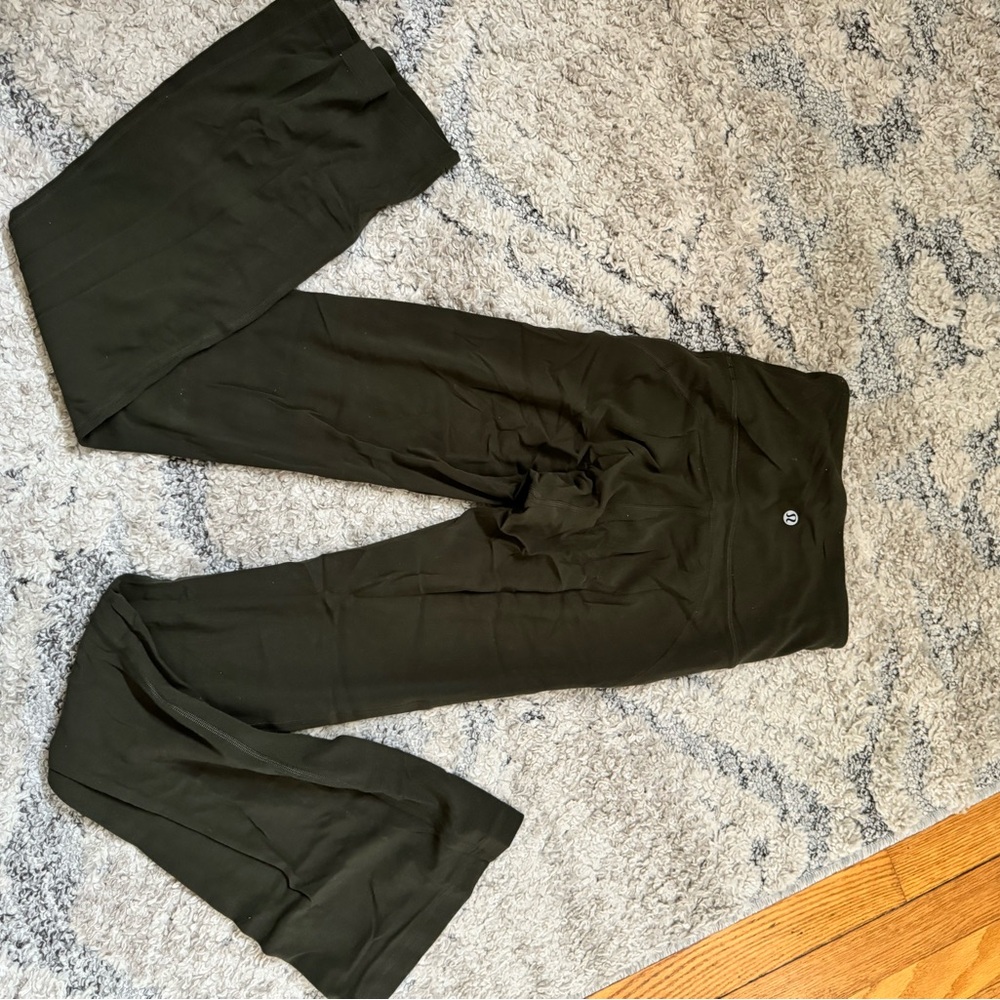 lululemon athletica Women's Olive Green Flared Leggings